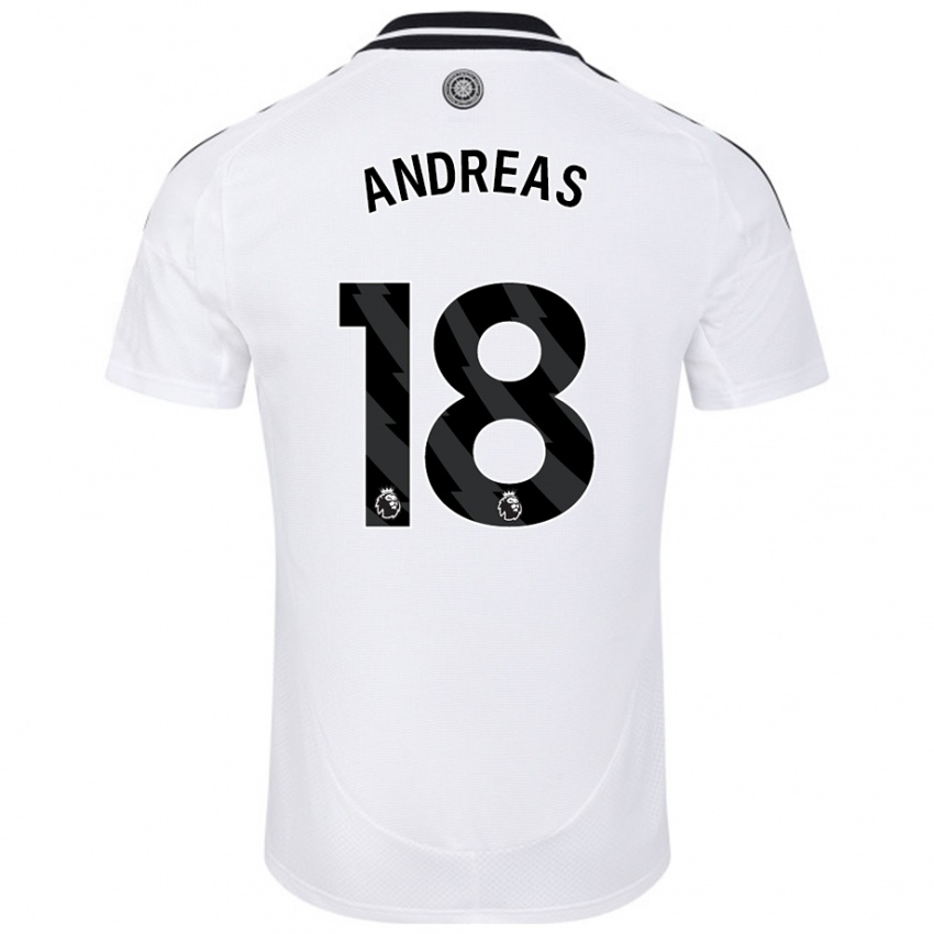 Niño Camiseta Andreas Pereira #18 Blanco 1ª Equipación 2024/25 La Camisa Chile