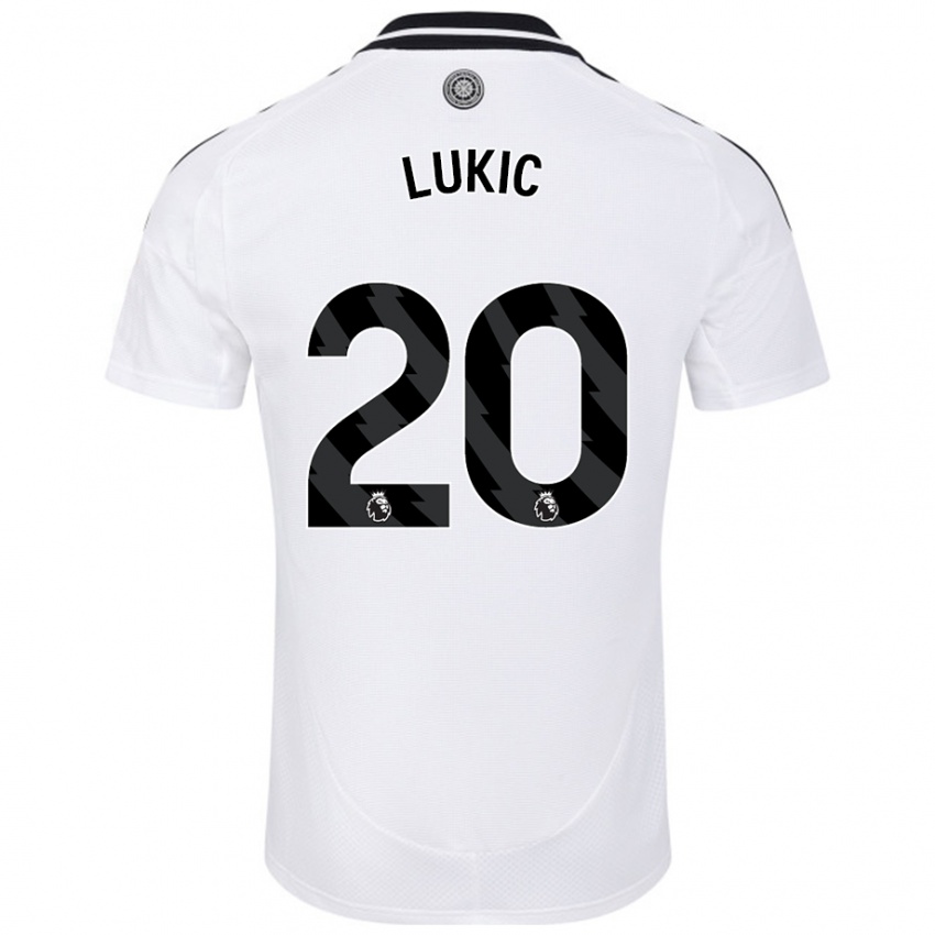 Niño Camiseta Saša Lukić #20 Blanco 1ª Equipación 2024/25 La Camisa Chile