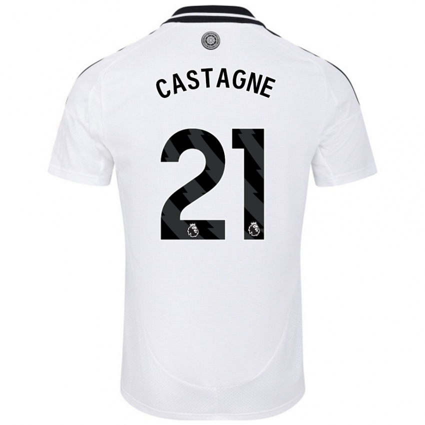 Niño Camiseta Timothy Castagne #21 Blanco 1ª Equipación 2024/25 La Camisa Chile