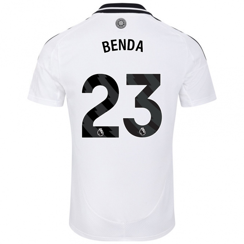 Niño Camiseta Steven Benda #23 Blanco 1ª Equipación 2024/25 La Camisa Chile