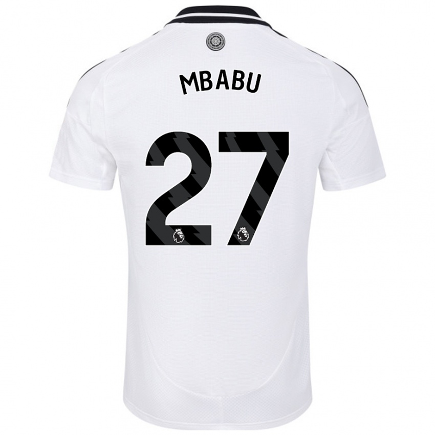 Niño Camiseta Kevin Mbabu #27 Blanco 1ª Equipación 2024/25 La Camisa Chile