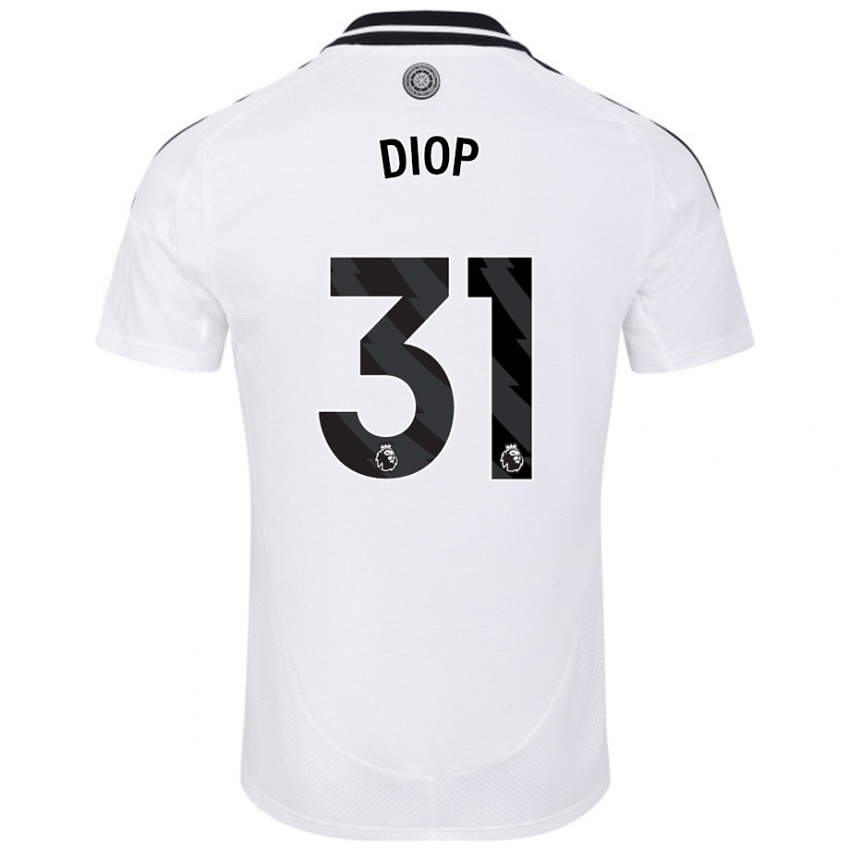 Niño Camiseta Issa Diop #31 Blanco 1ª Equipación 2024/25 La Camisa Chile