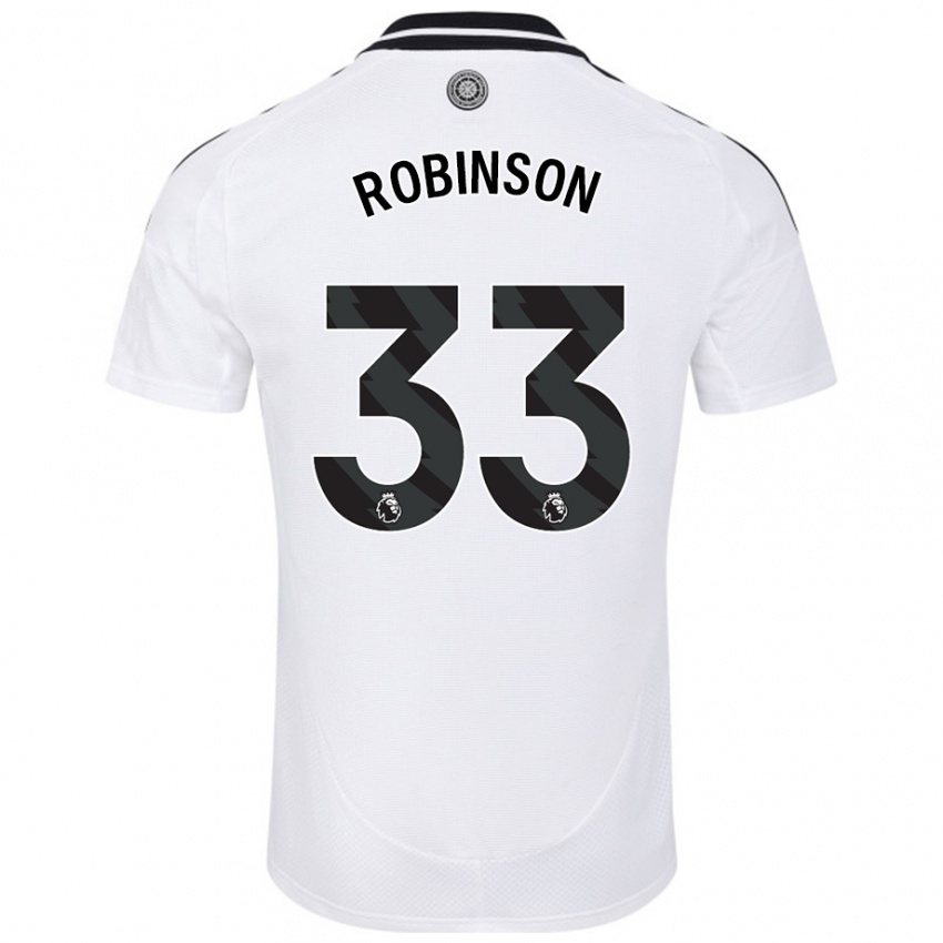 Niño Camiseta Antonee Robinson #33 Blanco 1ª Equipación 2024/25 La Camisa Chile