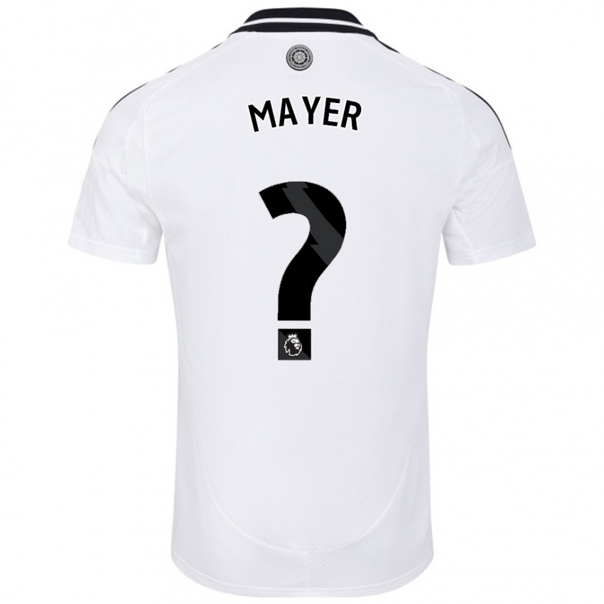 Niño Camiseta Oliver Mayer #0 Blanco 1ª Equipación 2024/25 La Camisa Chile