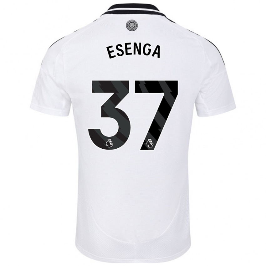 Niño Camiseta Jonathan Esenga #37 Blanco 1ª Equipación 2024/25 La Camisa Chile