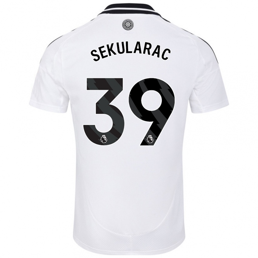 Niño Camiseta Kristian Sekularac #39 Blanco 1ª Equipación 2024/25 La Camisa Chile