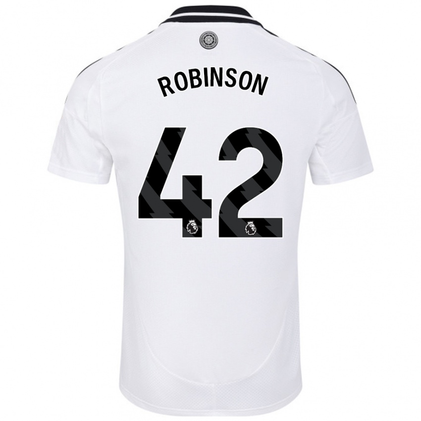 Niño Camiseta Charlie Robinson #42 Blanco 1ª Equipación 2024/25 La Camisa Chile