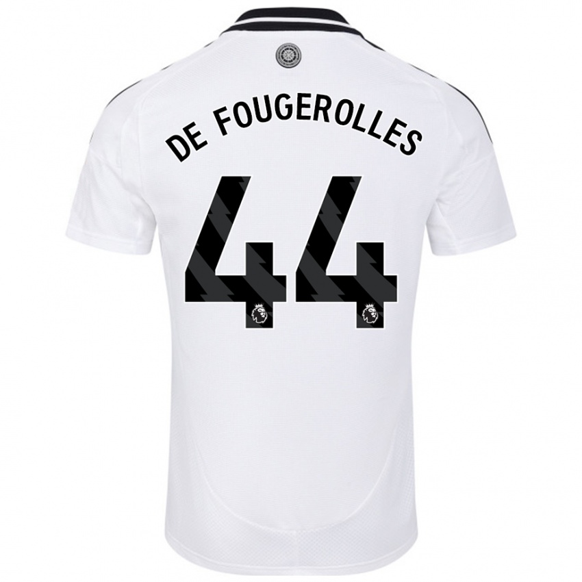 Niño Camiseta Luc De Fougerolles #44 Blanco 1ª Equipación 2024/25 La Camisa Chile