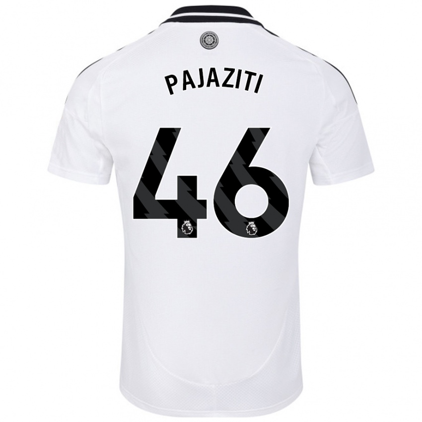 Niño Camiseta Adrion Pajaziti #46 Blanco 1ª Equipación 2024/25 La Camisa Chile