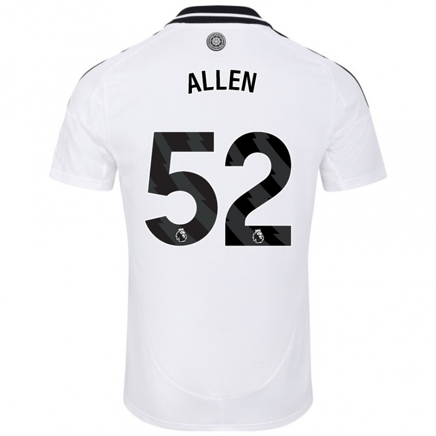 Niño Camiseta Michael Allen #52 Blanco 1ª Equipación 2024/25 La Camisa Chile