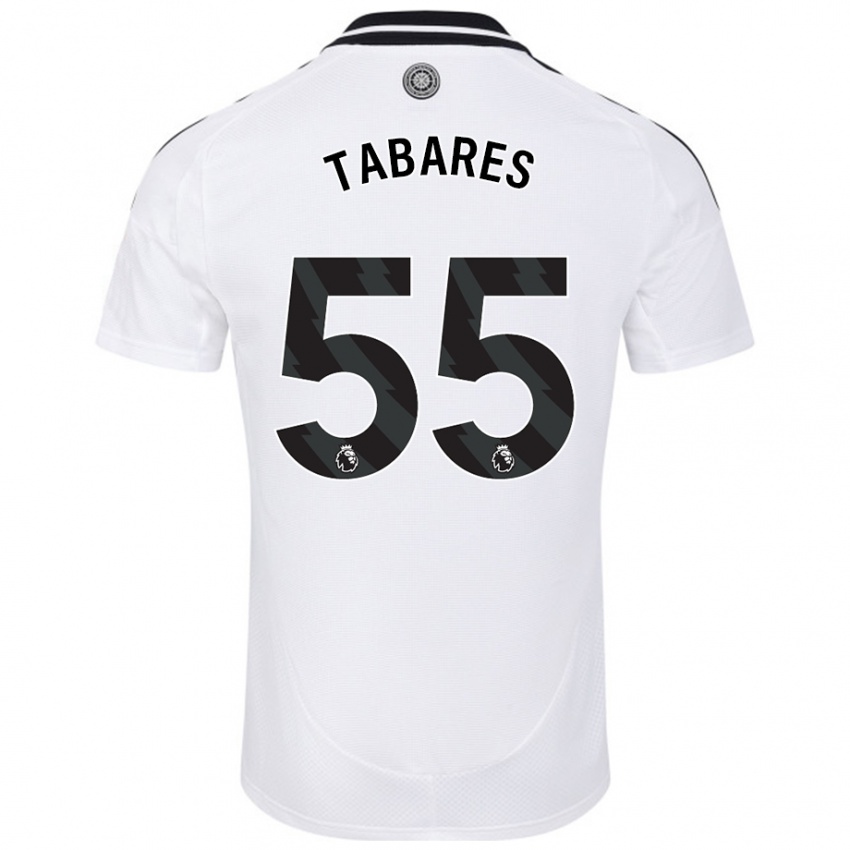 Niño Camiseta Samuel Tabares #55 Blanco 1ª Equipación 2024/25 La Camisa Chile