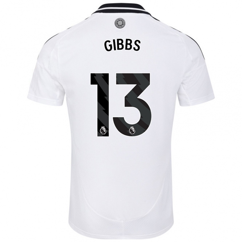 Niño Camiseta Frankie Gibbs #13 Blanco 1ª Equipación 2024/25 La Camisa Chile