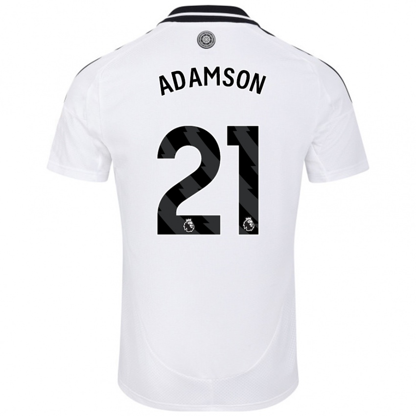 Niño Camiseta Sasha Adamson #21 Blanco 1ª Equipación 2024/25 La Camisa Chile