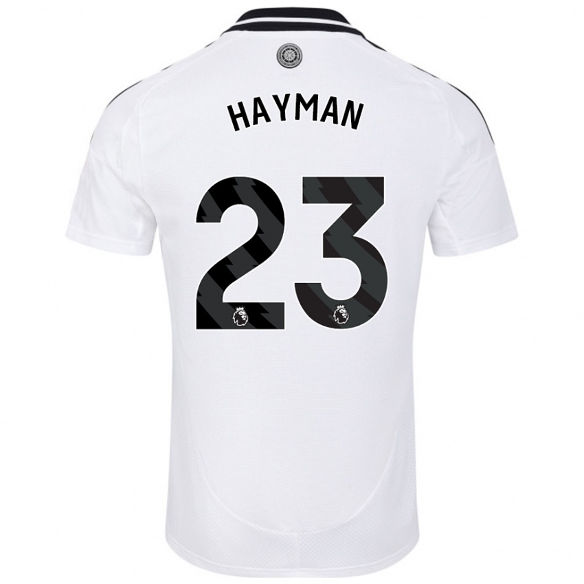 Niño Camiseta Alex Hayman #23 Blanco 1ª Equipación 2024/25 La Camisa Chile