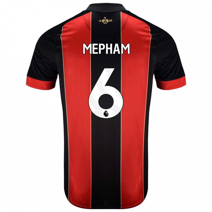 Niño Camiseta Chris Mepham #6 Rojo Negro 1ª Equipación 2024/25 La Camisa Chile