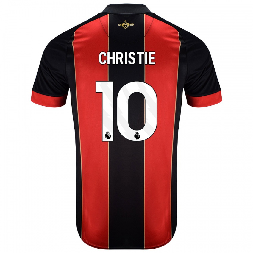 Niño Camiseta Ryan Christie #10 Rojo Negro 1ª Equipación 2024/25 La Camisa Chile