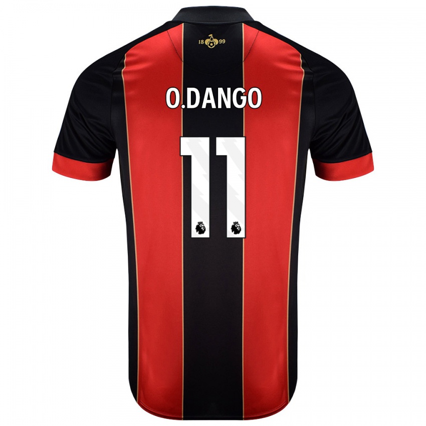 Niño Camiseta Dango Ouattara #11 Rojo Negro 1ª Equipación 2024/25 La Camisa Chile