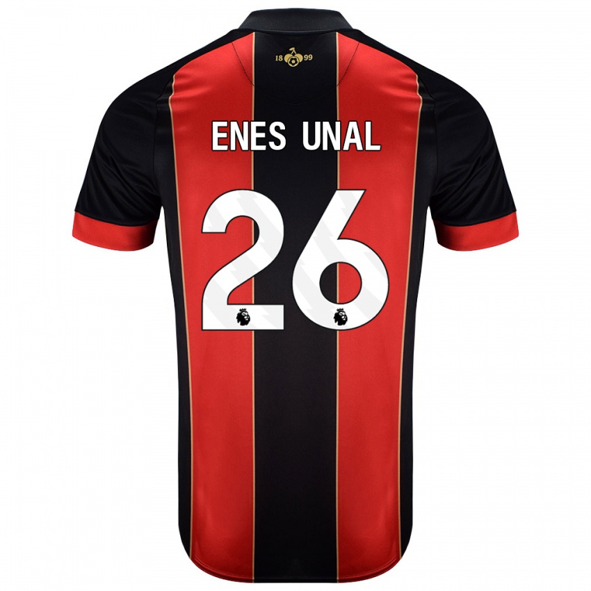 Niño Camiseta Enes Ünal #26 Rojo Negro 1ª Equipación 2024/25 La Camisa Chile