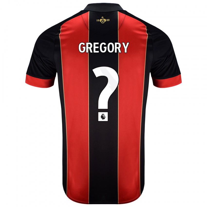 Niño Camiseta Karlos Gregory #0 Rojo Negro 1ª Equipación 2024/25 La Camisa Chile