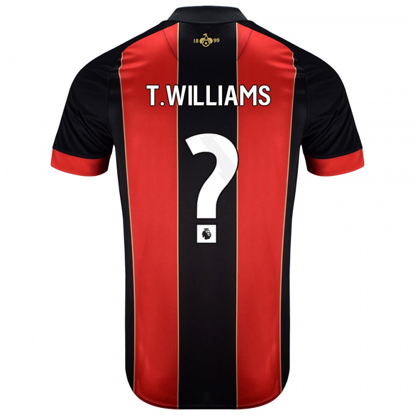 Niño Camiseta Toure Williams #0 Rojo Negro 1ª Equipación 2024/25 La Camisa Chile