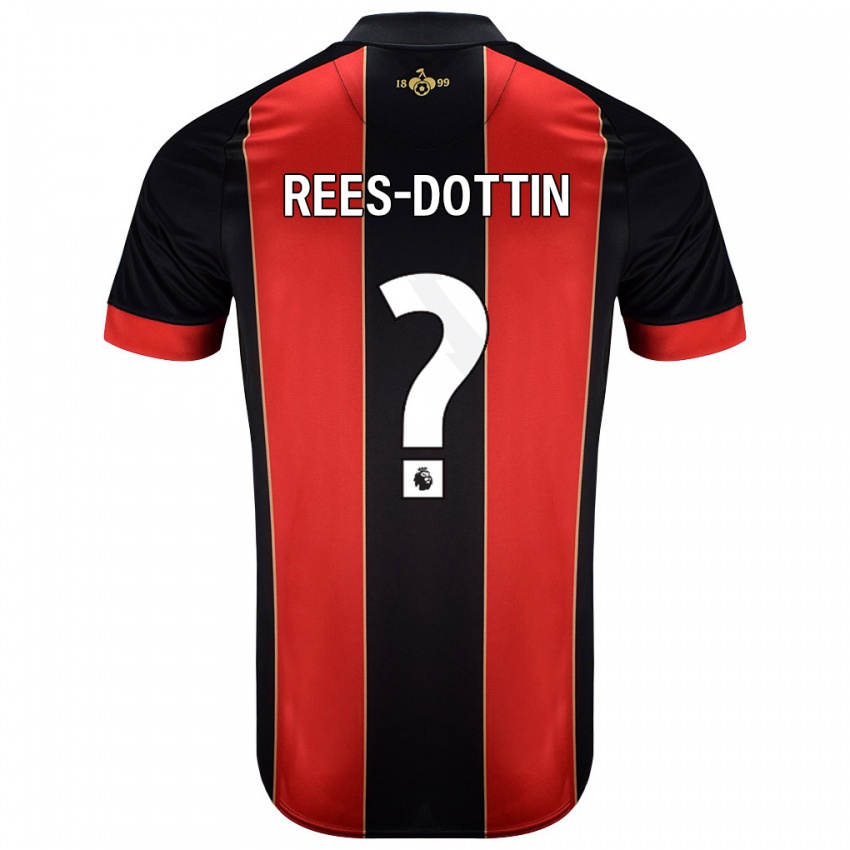 Niño Camiseta Remy Rees-Dottin #0 Rojo Negro 1ª Equipación 2024/25 La Camisa Chile