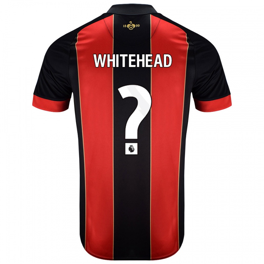 Niño Camiseta Tommy Whitehead #0 Rojo Negro 1ª Equipación 2024/25 La Camisa Chile