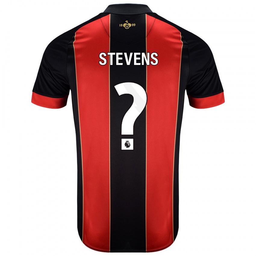 Niño Camiseta Charlie Stevens #0 Rojo Negro 1ª Equipación 2024/25 La Camisa Chile