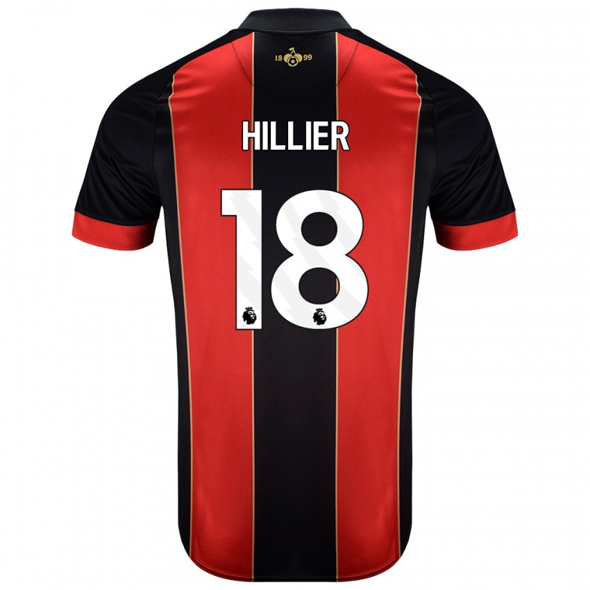 Niño Camiseta Gemma Hillier #18 Rojo Negro 1ª Equipación 2024/25 La Camisa Chile