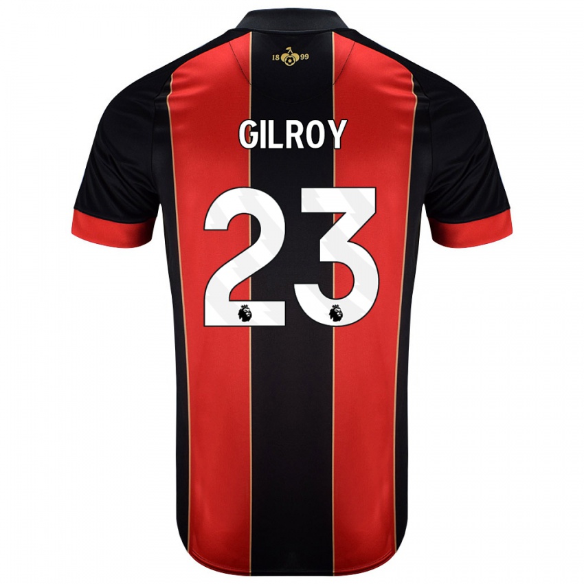 Niño Camiseta Chloe Gilroy #23 Rojo Negro 1ª Equipación 2024/25 La Camisa Chile