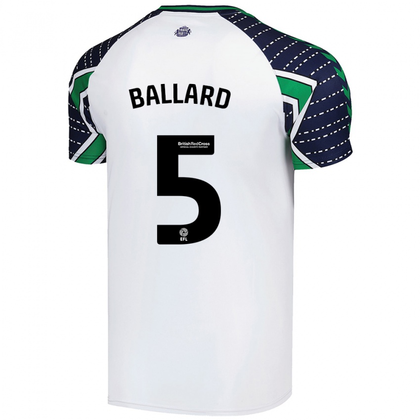 Niño Camiseta Daniel Ballard #5 Blanco 2ª Equipación 2024/25 La Camisa Chile