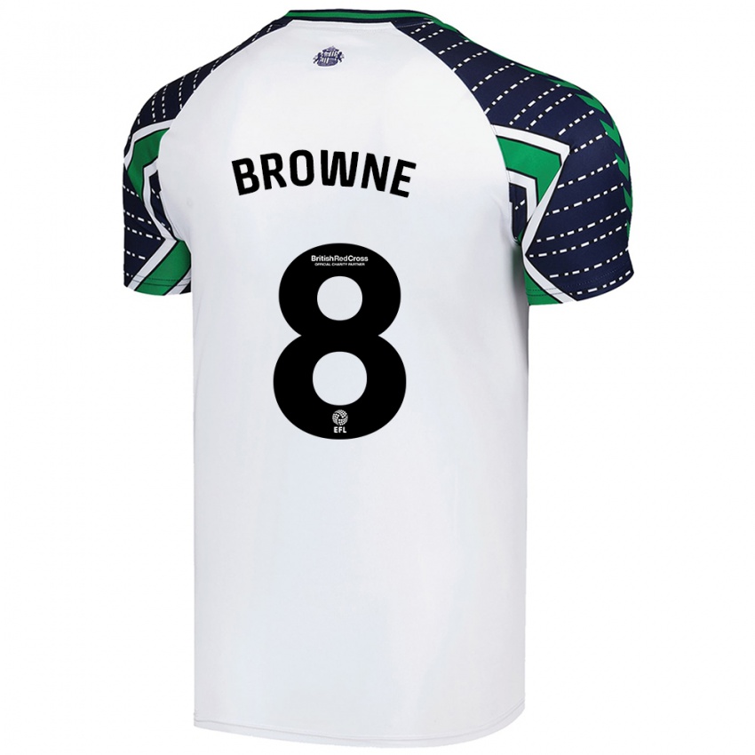 Niño Camiseta Alan Browne #8 Blanco 2ª Equipación 2024/25 La Camisa Chile