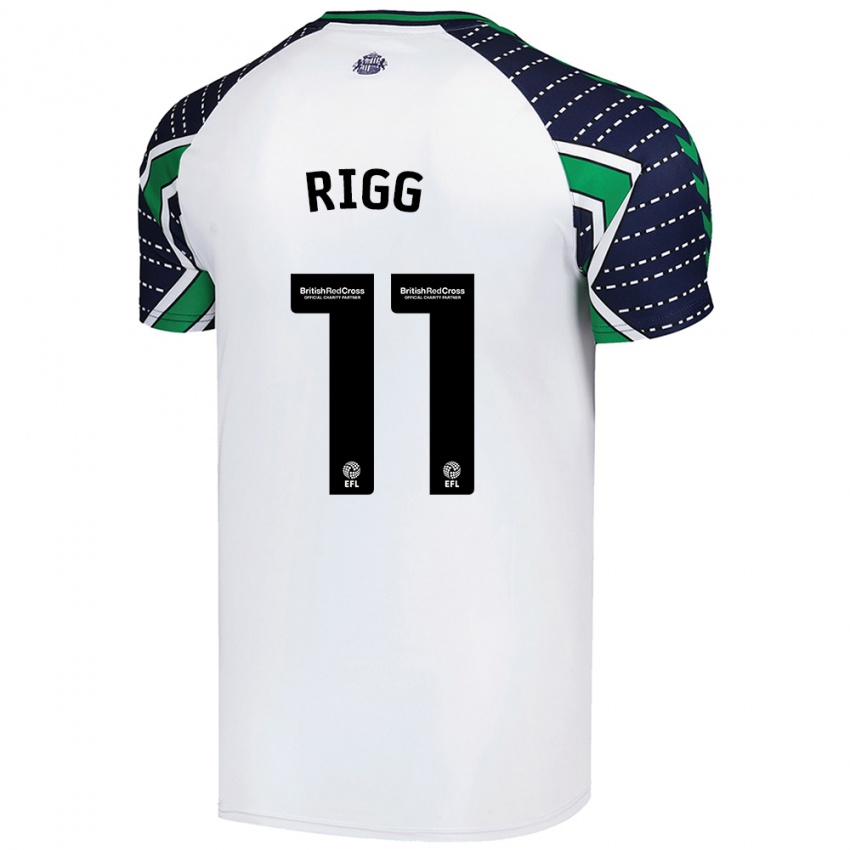 Niño Camiseta Chris Rigg #11 Blanco 2ª Equipación 2024/25 La Camisa Chile