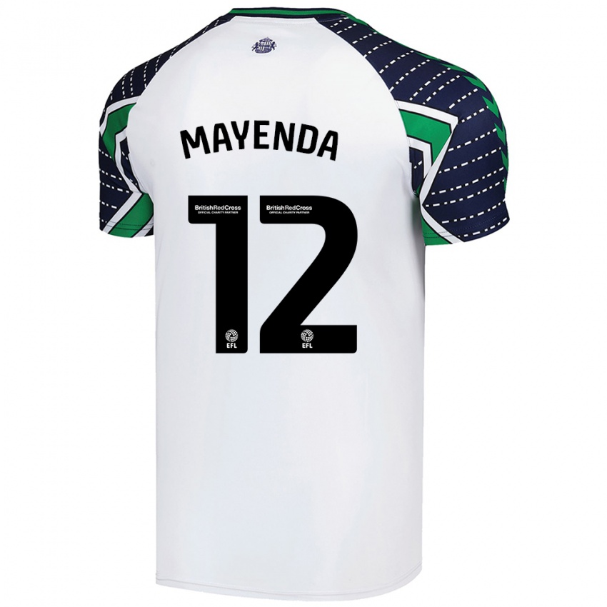 Niño Camiseta Eliezer Mayenda #12 Blanco 2ª Equipación 2024/25 La Camisa Chile