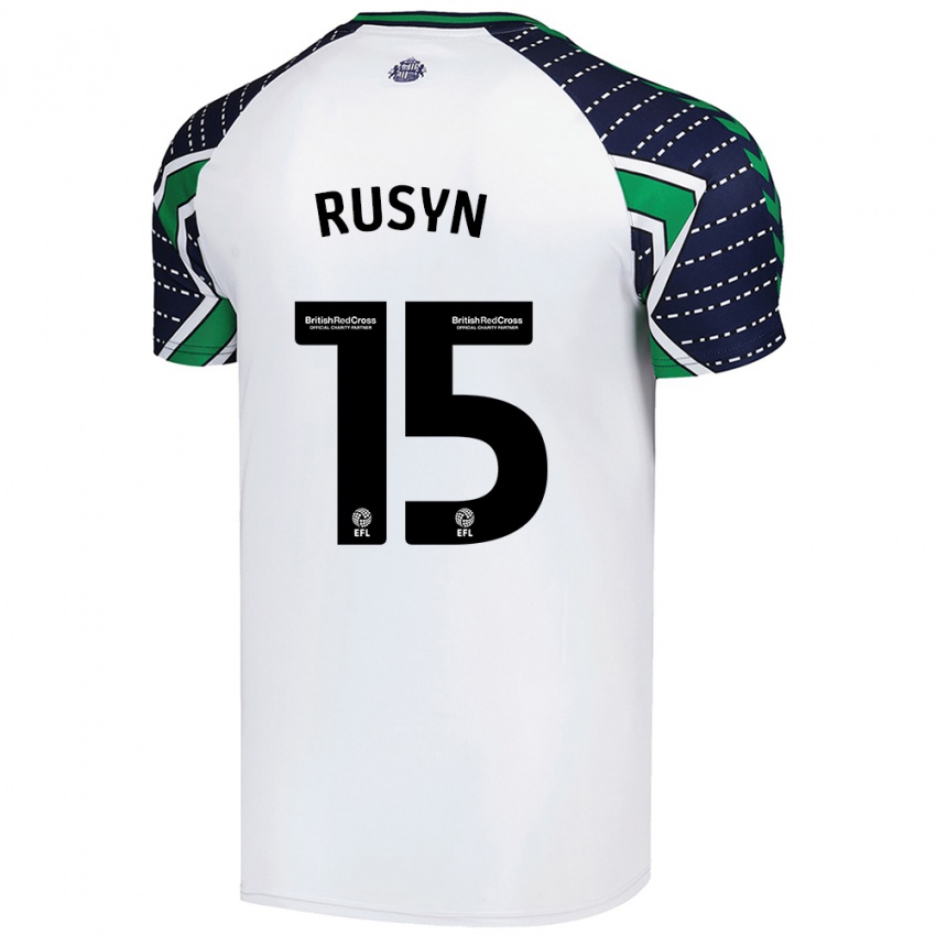 Niño Camiseta Nazariy Rusyn #15 Blanco 2ª Equipación 2024/25 La Camisa Chile