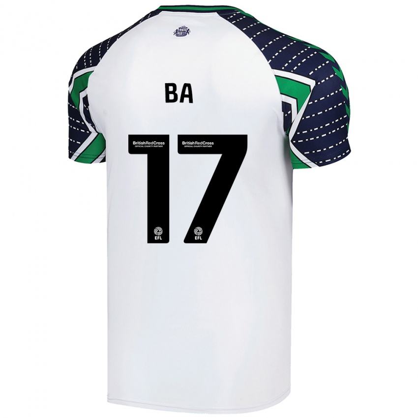 Niño Camiseta Abdoullah Ba #17 Blanco 2ª Equipación 2024/25 La Camisa Chile