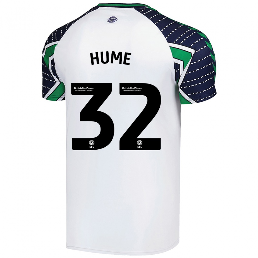 Niño Camiseta Trai Hume #32 Blanco 2ª Equipación 2024/25 La Camisa Chile