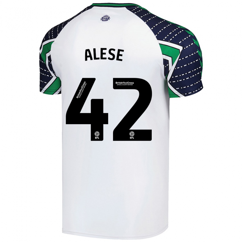 Niño Camiseta Aji Alese #42 Blanco 2ª Equipación 2024/25 La Camisa Chile