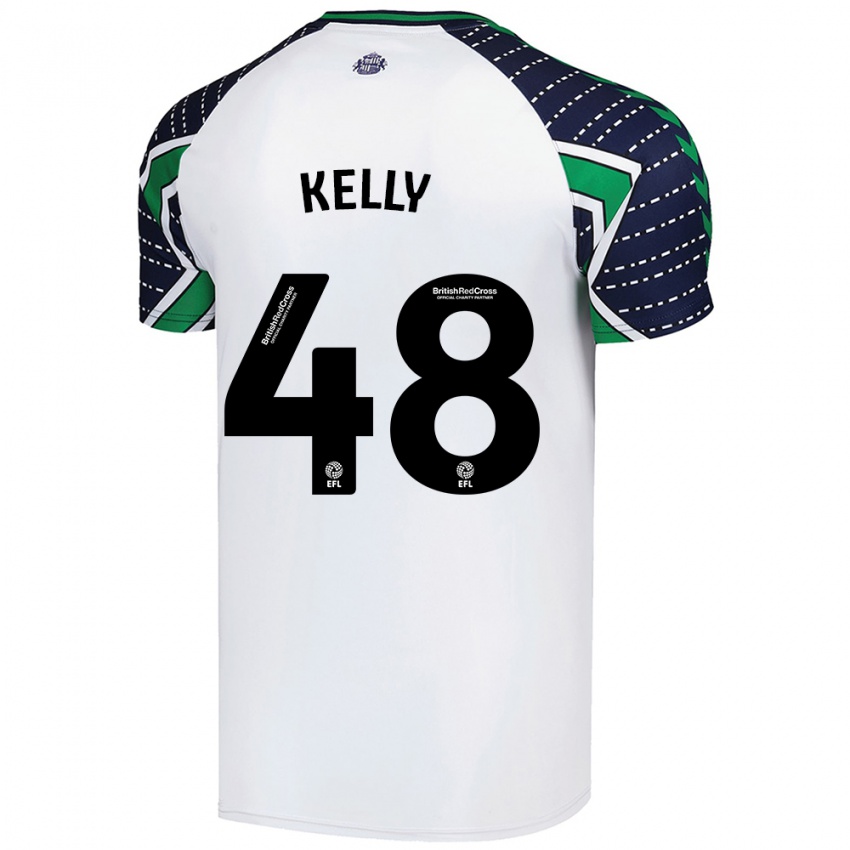 Niño Camiseta Caden Kelly #48 Blanco 2ª Equipación 2024/25 La Camisa Chile