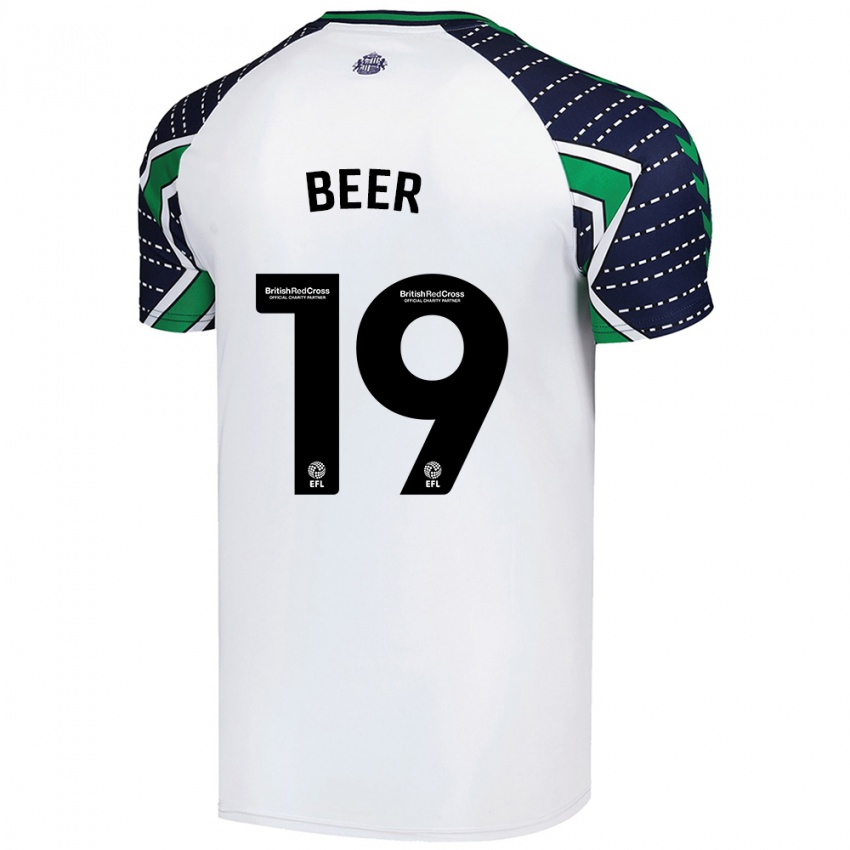 Niño Camiseta Megan Beer #19 Blanco 2ª Equipación 2024/25 La Camisa Chile