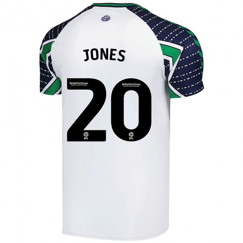 Niño Camiseta Ellen Jones #20 Blanco 2ª Equipación 2024/25 La Camisa Chile