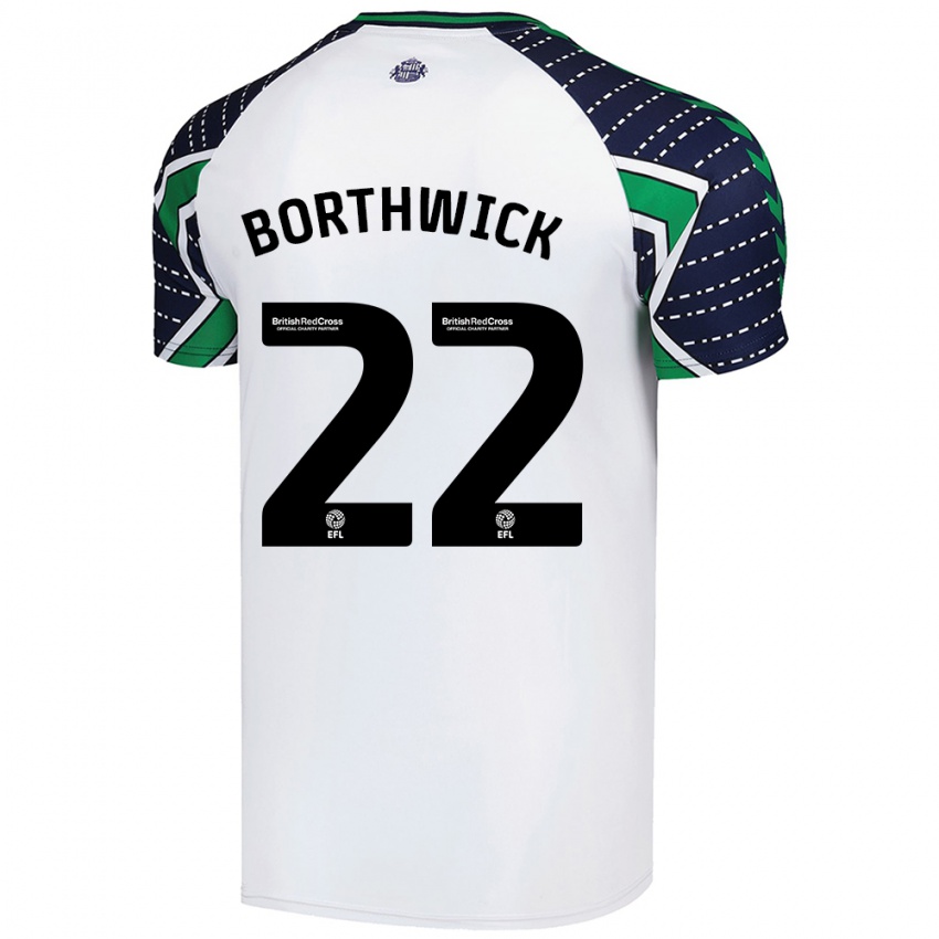 Niño Camiseta Megan Borthwick #22 Blanco 2ª Equipación 2024/25 La Camisa Chile