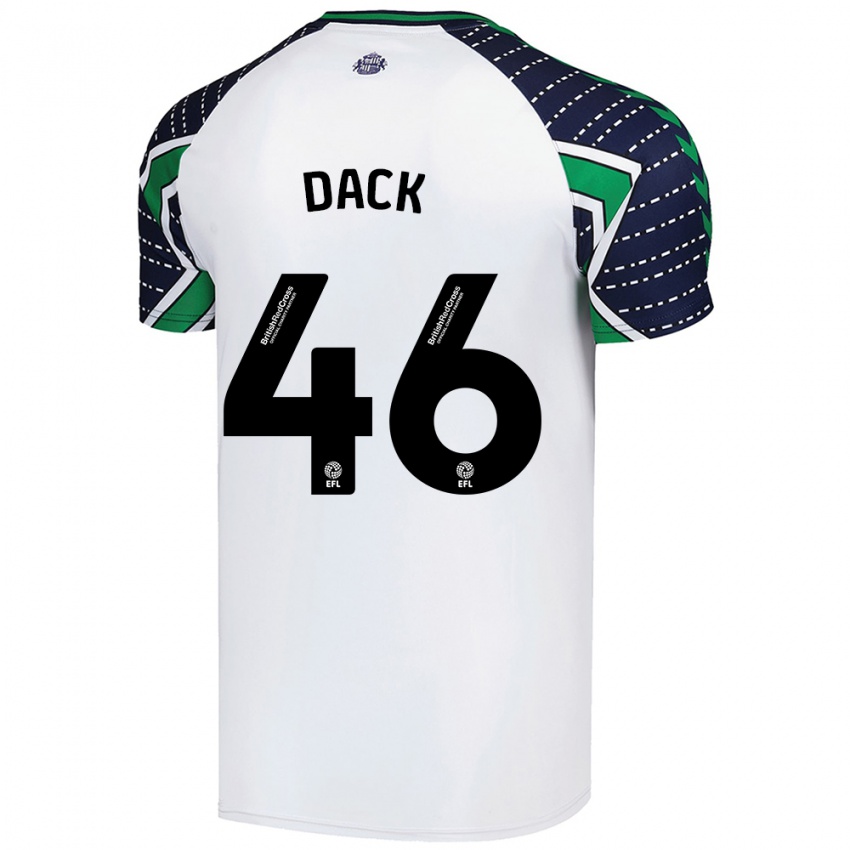 Niño Camiseta Bradley Dack #46 Blanco 2ª Equipación 2024/25 La Camisa Chile