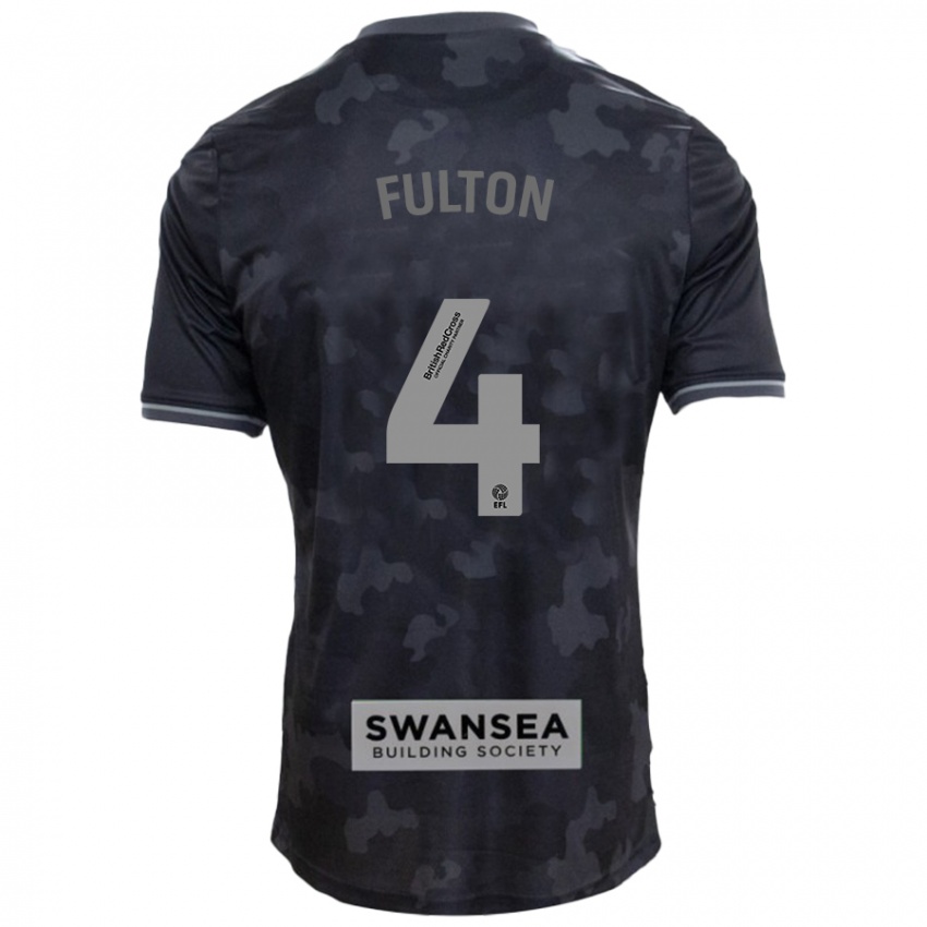 Niño Camiseta Jay Fulton #4 Negro 2ª Equipación 2024/25 La Camisa Chile