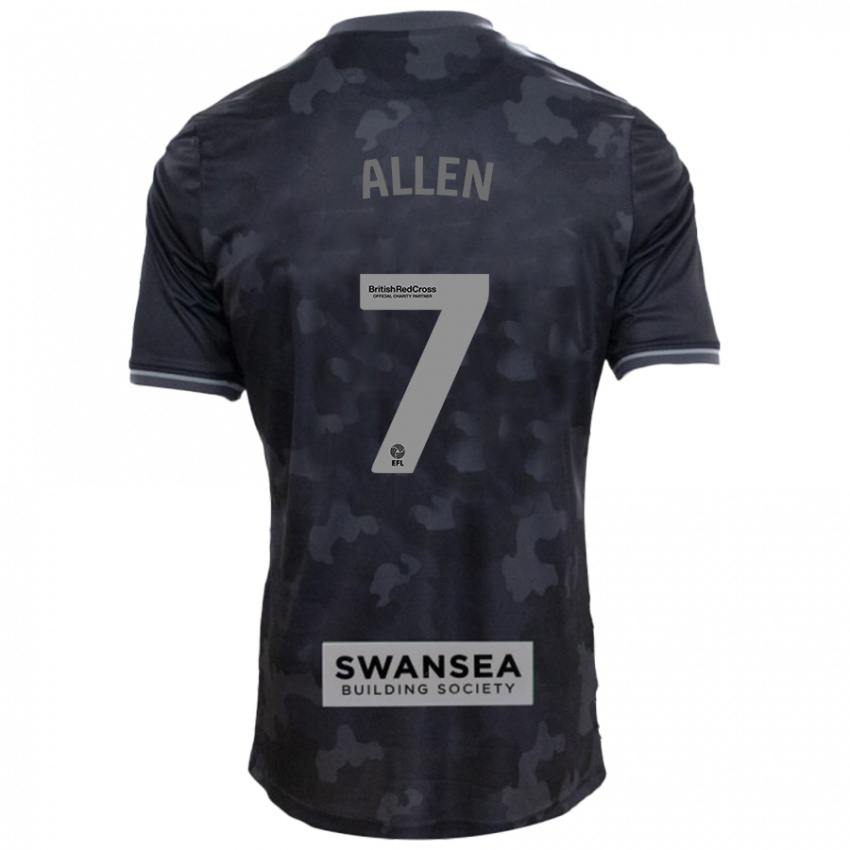 Niño Camiseta Joe Allen #7 Negro 2ª Equipación 2024/25 La Camisa Chile