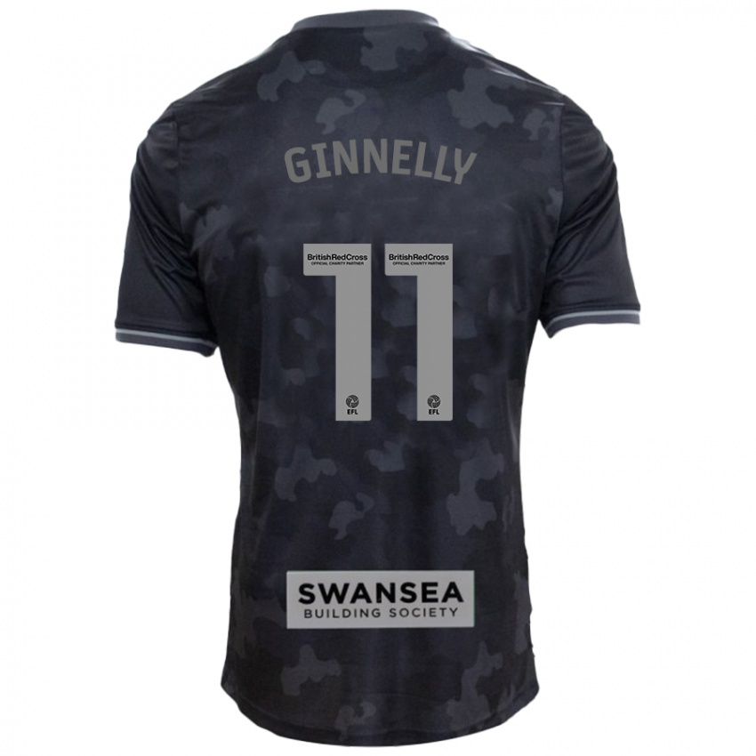 Niño Camiseta Josh Ginnelly #11 Negro 2ª Equipación 2024/25 La Camisa Chile