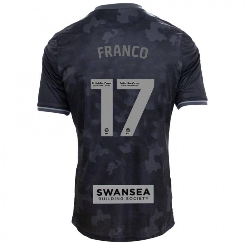 Niño Camiseta Gonçalo Franco #17 Negro 2ª Equipación 2024/25 La Camisa Chile