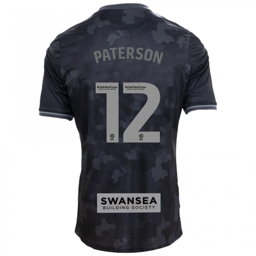 Niño Camiseta Jamie Paterson #12 Negro 2ª Equipación 2024/25 La Camisa Chile