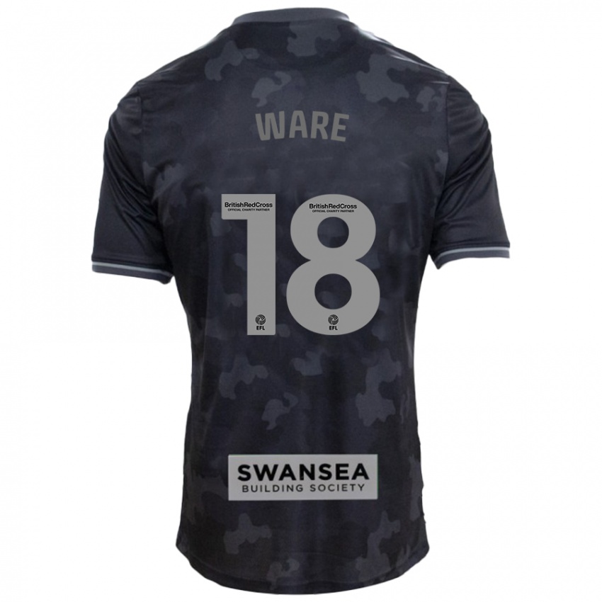 Niño Camiseta Phoebe Ware #18 Negro 2ª Equipación 2024/25 La Camisa Chile