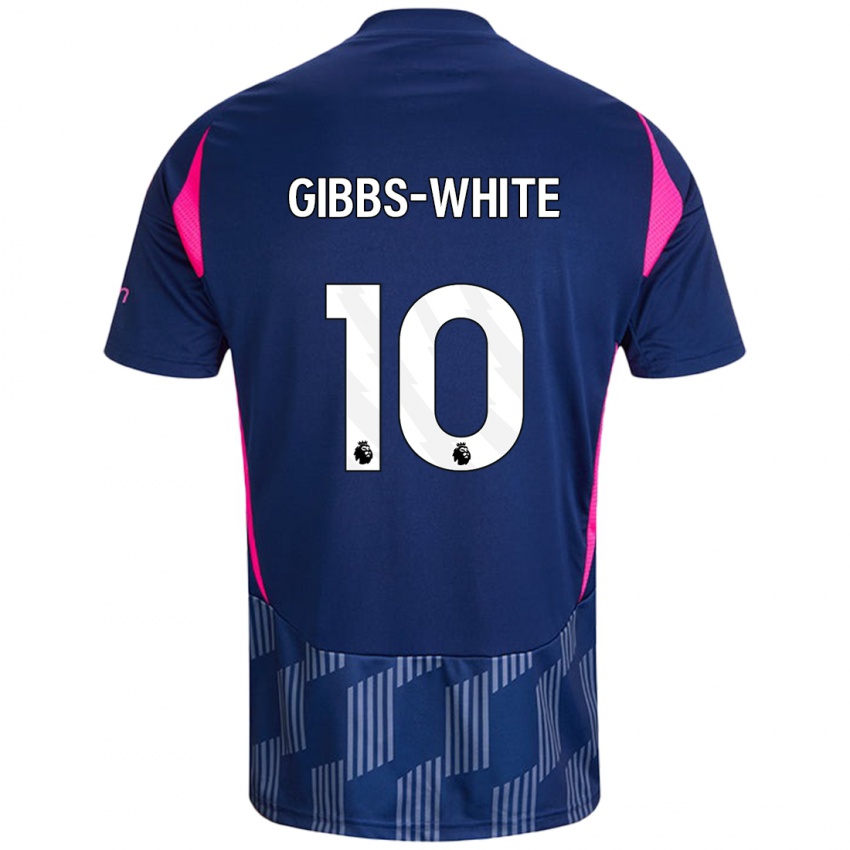 Niño Camiseta Morgan Gibbs-White #10 Azul Real Rosa 2ª Equipación 2024/25 La Camisa Chile