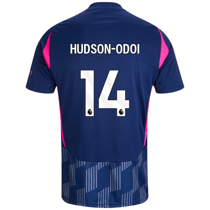 Niño Camiseta Callum Hudson-Odoi #14 Azul Real Rosa 2ª Equipación 2024/25 La Camisa Chile